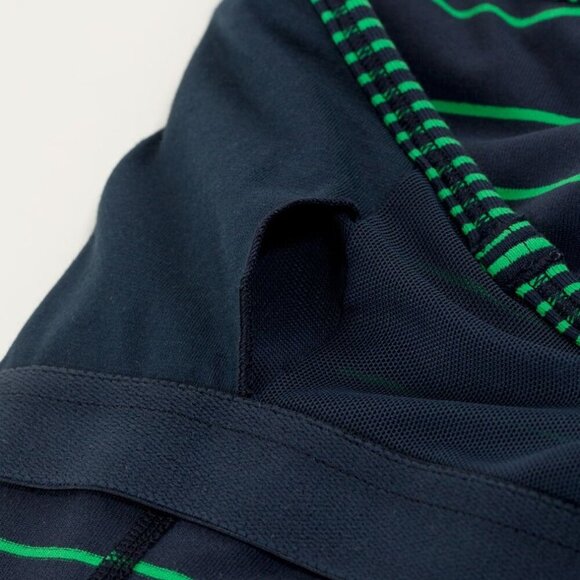 Lululemon Power Y Tank- Navy/Green Stripe Moisture Wicking Athletic Tank- Size 8 - Picture 7 of 13